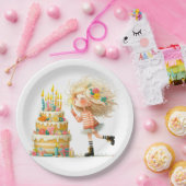 Assiettes En Carton Faites un voeu d'anniversaire (Fête)