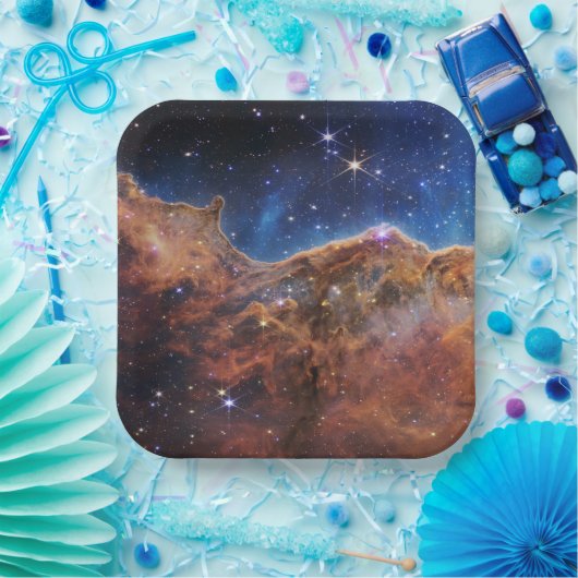 Assiettes En Carton Falaises cosmiques Carina Nebula Space Webb Telesc (Fête)