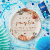 Assiettes En Carton Fall A Little Citrouille est en route Baby shower (Fête)