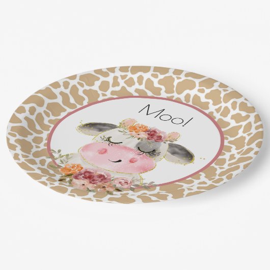 Assiettes En Carton Fall Barnyard Birthday Plate Oink Moo Cockadoodle (Angle)