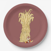 Assiettes En Carton Fall Chipmunk Et Haystack (Devant)