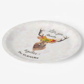 Assiettes En Carton Fall Deer Remercions ensemble Thanksgiving (Angle)