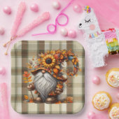 Assiettes En Carton Fall Gnome  (Fête)