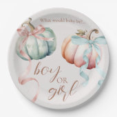Assiettes En Carton Fall Pastel Pumpkin Paper Plate or Charger Plate (Devant)
