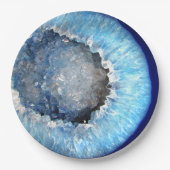 Assiettes En Carton Falln Geode en cristal bleu (Devant)