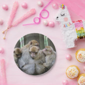 Assiettes En Carton Famille Cute Ape Photo Hug (Fête)