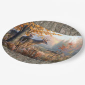 Assiettes En Carton Famille De Cerfs Jouant Sur Le Terrain (Angle)