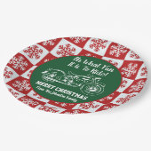 Assiettes En Carton Famille de Noël Fun Mocycle Snowflake (Angle)