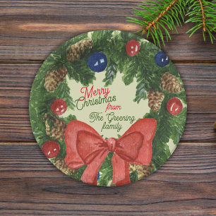 Assiettes En Carton Famille de sapin de la ferme de Noël