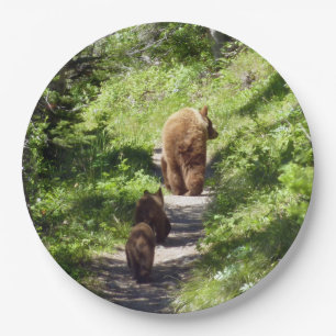 Assiettes En Carton Famille d'ours bruns