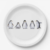 Assiettes En Carton Famille Penguin (Devant)