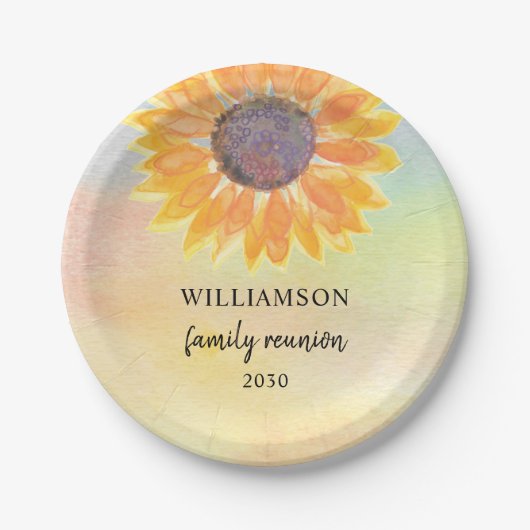 Assiettes En Carton Famille Réunion colorée (Devant)