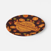Assiettes En Carton Famille Thanksgiving Turquie Citrouille automne qu (Angle)