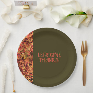 Assiettes En Carton Famille Vert foncé Rassembler heureux Merci de don