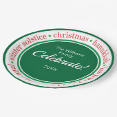 Assiettes En Carton Family Holiday Party Plates (Angle)