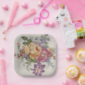 Assiettes En Carton Fancy Florale (Fête)
