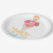 Assiettes En Carton Fancy Llama Anniversaire (Angle)