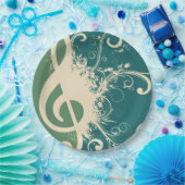 Assiettes En Carton Fancy Treble Clef (Fête)