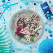 Assiettes En Carton Fancy Wonderland White Rabbit (Fête)
