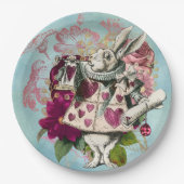 Assiettes En Carton Fancy Wonderland White Rabbit (Devant)