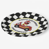 Assiettes En Carton Fans de course fête d'anniversaire (Angle)