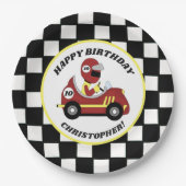 Assiettes En Carton Fans de course fête d'anniversaire (Devant)