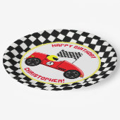 Assiettes En Carton Fans de course fête d'anniversaire (Angle)