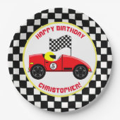 Assiettes En Carton Fans de course fête d'anniversaire (Devant)