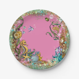 Assiettes En Carton Fantastique sous la mer