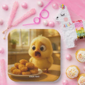 Assiettes En Carton Fantasy Cute Chicken Nuggets Baby (Fête)