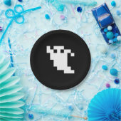 Assiettes En Carton Fantôme à 8 bits pour pixels (Fête)