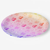 Assiettes En Carton Fantôme, toiles d'araignées et chats noirs arc-en- (Angle)