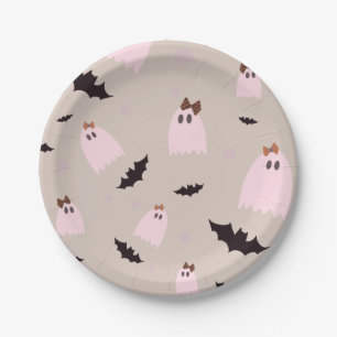 Assiettes En Carton Fantômes avec des vaches fête d'Halloween