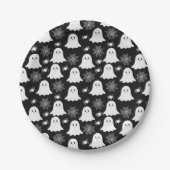 Assiettes En Carton Fantômes mignons | Araignées | Spider Webs Hallowe (Devant)