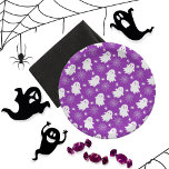 Assiettes En Carton Fantômes mignons | Araignées | Spider Webs Hallowe<br><div class="desc">De mignons fantômes,  araignées et toiles d'araignée sur un motif d'Halloween arrière - plan violet.</div>