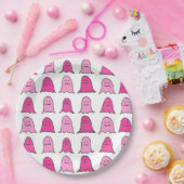 Assiettes En Carton Fantômes roses d'Halloween (Fête)