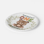 Assiettes En Carton Far One Baby Bear 1er Anniversaire Plaque en papie (Angle)
