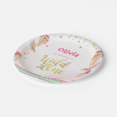 Assiettes En Carton Far One Or Premier anniversaire Plaques de papier  (Angle)