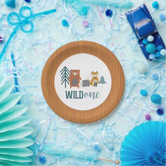 Assiettes En Carton Far Un Bois Animal Première Plat Papier Anniversai (Fête)