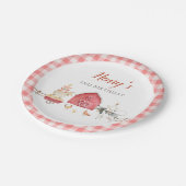 Assiettes En Carton Farm Animals & Red Barn Birthday Party Paper Plate (Angle)