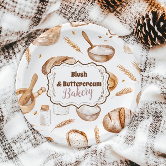 Assiettes En Carton Farmhouse Artisan Bakery