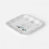 Assiettes En Carton Fast One Blue Race Car Boy 1er anniversaire (Angulaire)