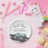 Assiettes En Carton Fast One Race Car First Birthday (Fête)