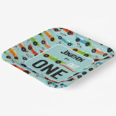 Assiettes En Carton Fast ONE racecar thème 1er anniversaire fête (Angulaire)