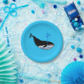 Assiettes En Carton Faune - BALEINE Bleue - Marine - BALEINE bleu océa (Fête)