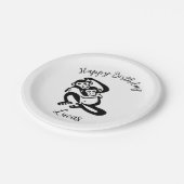 Assiettes En Carton Faune - BONOBO - Chimpanzé - Joyeux anniversaire - (Angle)