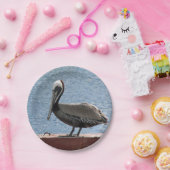 Assiettes En Carton Faune Brown Pelican Water Photo (Fête)