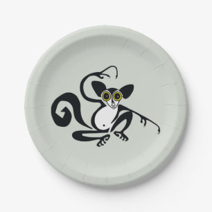Assiettes En Carton Faune - Cool Aye-aye - Joyeux anniversaire -