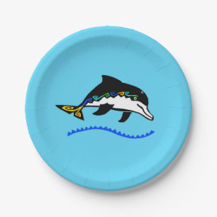 Assiettes En Carton Faune - DOLPHIN - Nature - Fête