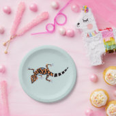 Assiettes En Carton Faune - GECKO - Espèces en voie de disparition - P (Fête)